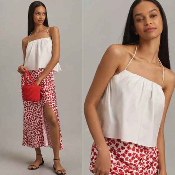 Reformation Tops - Reformation Addy Square-Neck Halter Top NWT in White Large